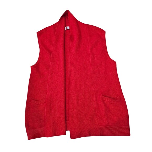 Rafaella 2X Fuzzy Angora Rabbit Hair Lambswool Vest Cardigan Sleeveless Sweater - Picture 5 of 14